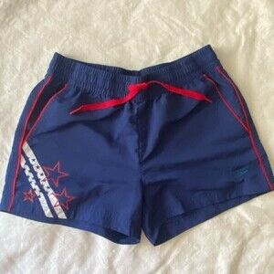 Speedo Swimming Trunks Board Shorts Pockets Drawstring Elastic Waistband